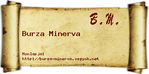 Burza Minerva névjegykártya